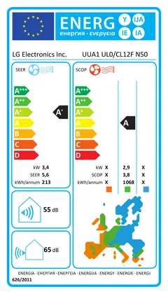 Climatiseur gainable LG Confort + 12000 BTU [UUA1.UL0 + CL12F.N50 ]