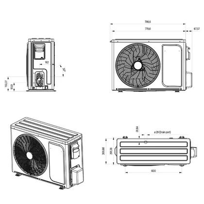 Climatiseur Mural Grundig PROLOGUE GR-9 [GEEPDH 121 + GEEPDH 120] 12000 BTU