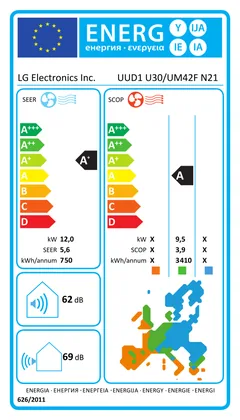 Climatiseur gainable LG Confort + 42000 BTU [UUD1.U30 + UM42F.N21]