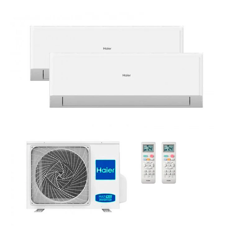 Air Conditionné Multi Split Haier Geos R Plus 9000+9000 BTU [2U50MS3FRA + 2 x AS25RBAHRA-3]