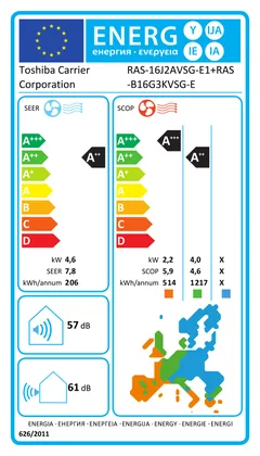 Climatiseur Mural Toshiba Shorai Edge 15000 BTU [RAS-16J2AVSG-E1 + RAS-B16G3KVSG-E]
