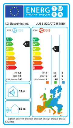 Climatiseur cassettes LG Confort 24000 BTU [UUB1.U20 + CT24F.NB0]