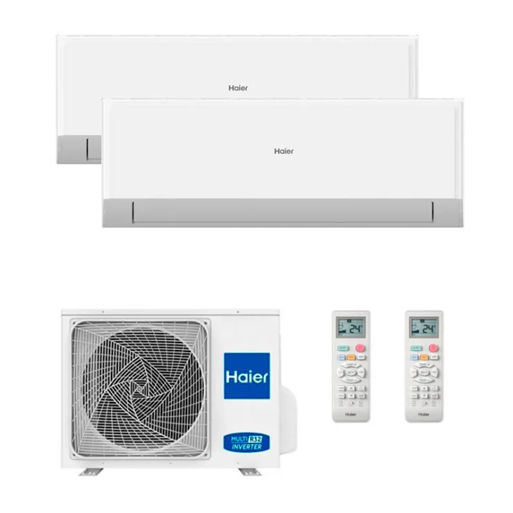 Air Conditionné Multi Split Haier Geos R Plus 9000+12000 BTU [3U55S2SR5FA + AS35RBAHRA-4 + AS25RBAHRA-3]