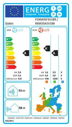 Climatiseur gainable Daikin Sky Air Serie Advance 12000 BTU [RXM35A9 + FDXM35F9]