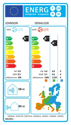 Climatiseur Mural Johnson Denali 9000 BTU [DENALI52EX + DENALI52NT]