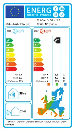 Air Conditionné Multi Split Mitsubishi Electric S - MSLZ-VA 9000+12000 BTU [MXZ-2F53VF + SLZ-M25FA2 + SLZ-M35FA2]