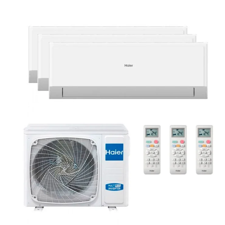 Air Conditionné Multi Split Haier Geos R Plus 9000+9000+18000 BTU [4U85S2SR5FA + 2 x AS25RBAHRA-3 + AS50RCBHRA-4]