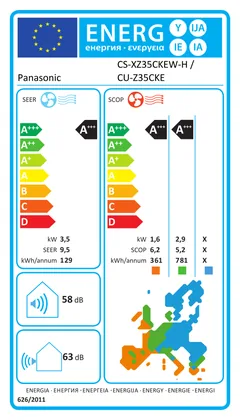 Climatiseur Mural Panasonic Etherea 12000 BTU [CU-Z35CKE + CS-XZ35CKEW-H]