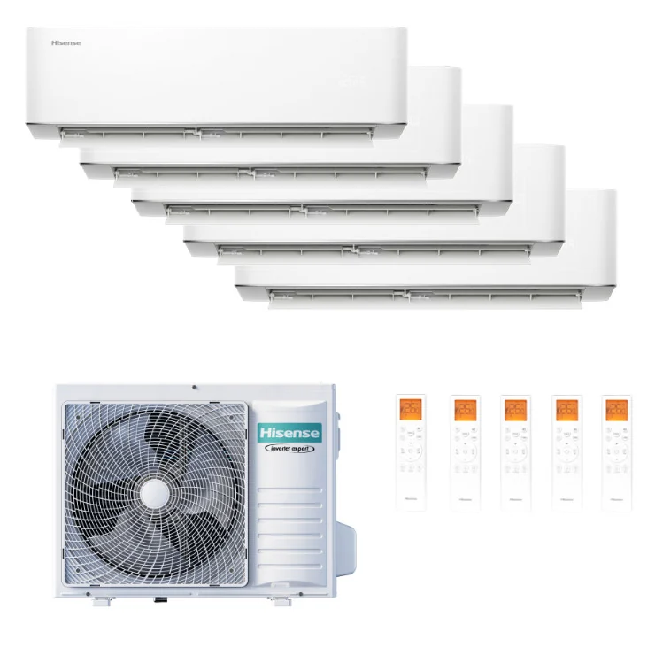 Multi Split Hisense Max Confort 9000+9000+9000+12000+12000 BTU [5AMW105U4RQC + 3 x HC25YC00G + 2 x HC35WU00G]