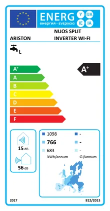 Chauffe-eau Thermodynamique Ariston NUOS SPLIT INVERTER WIFI INVERTER 150
