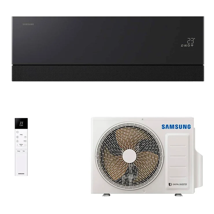 Climatiseur Mural Samsung WindFree™ Première+ Black 12000 BTU [AR70H12CAAWXEU + AR70H12CAABNEU]