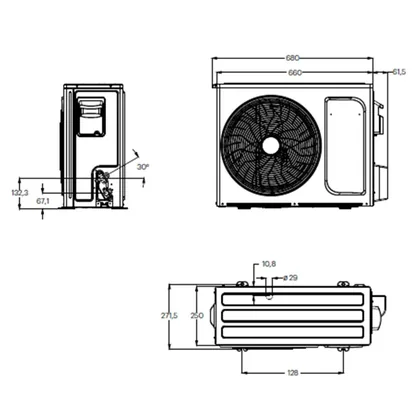 Climatiseur Mural Grundig PROLOGUE GR-9 [GEHPC 121 + GEHPC 120] 12000 BTU
