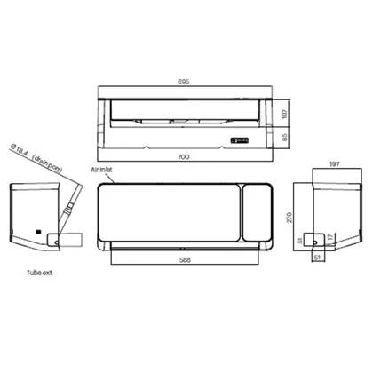 Climatiseur Mural Grundig PROLOGUE GR-9 [GEHPC 121 + GEHPC 120] 12000 BTU