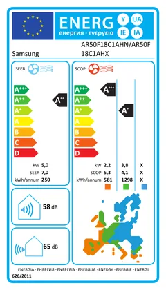Climatiseur Mural Samsung Cebú S2 18000 BTU [AR50F18C1AHXEU + AR50F18C1AHNEU]