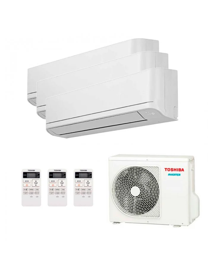 Air Conditionné Multi Split Toshiba Seiya 2 9000+9000+9000 BTU [RAS-3M18G3AVG-E + 3 x RAS-B07B2KVG-E2]