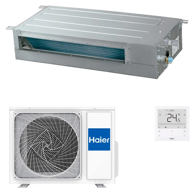 Climatiseur gainable Haier Slim Low Pressure 12000 BTU [1U25S2SM1FA-2 + AD25S2SS1FA(H)]