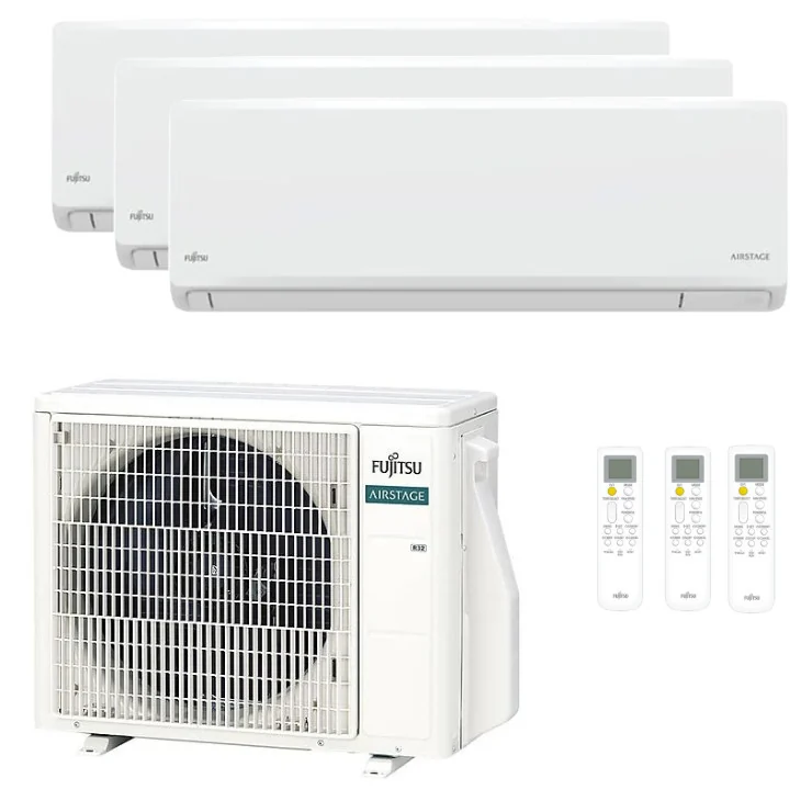 Air Conditionné Multi Split Fujitsu KN 24.000 BTU BTU [AOY50M3-KB + 2 x ASEH09KNCA + ASEH12KNCA]