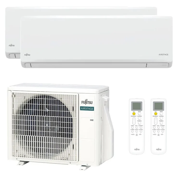 Air Conditionné Multi Split Fujitsu Serie KN 18000 BTU [AOY50M2-KB + 2 X ASEH09KNCA]