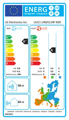 Climatiseur gainable LG Confort + 24000 BTU [UUC1.U40 + CL24F.N30]