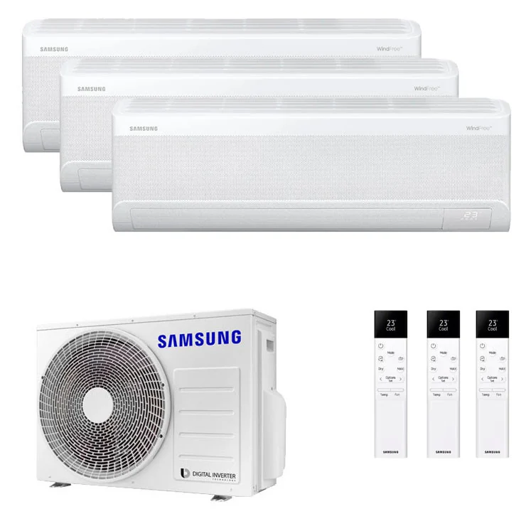 Air Conditionné Multi Split Samsung WindFree Comfort S2 9000+9000+12000 BTU [AJ052TXJ3KG/EU + 2 x  AR60F09C1AWNEU+AR60F12C1AWNE