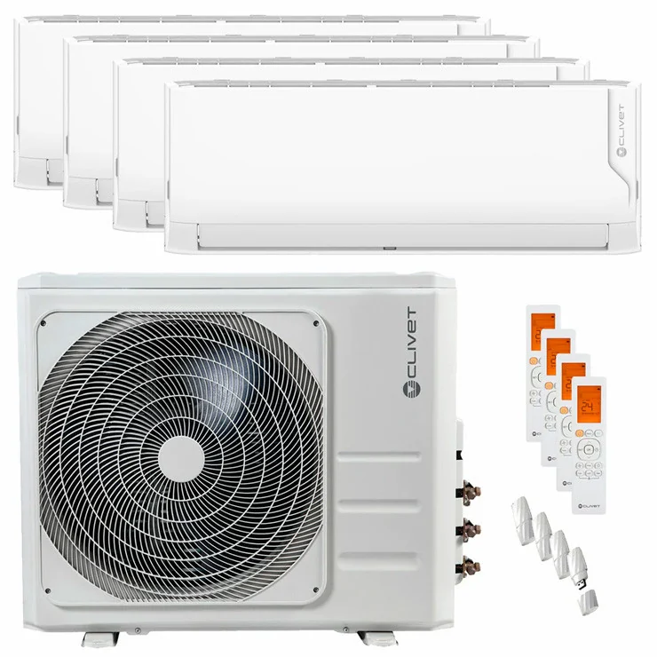 Air Conditionné Multi Split Clivet Cristallo 2 9000+9000+12000+12000 BTU [MU2-Y 105M + 2 x IMA1-Y 27M + 2 x IMA1-Y 35M]