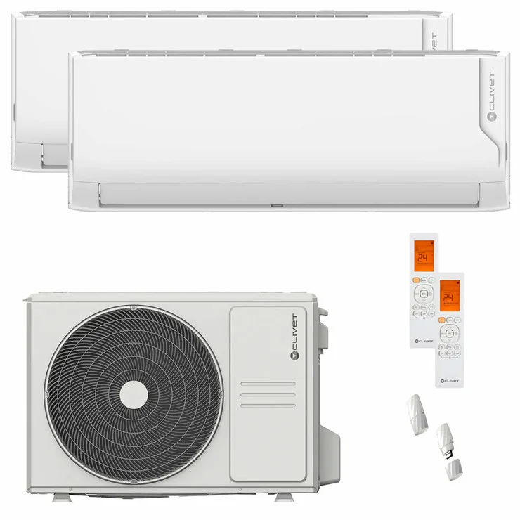 Air Conditionné Multi Split Clivet Cristallo 2 9000+18000 BTU [MU2-Y 53M + IMA1-Y 27M + IMA1-Y 53M]