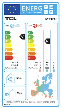 Air Conditionné Multi Split TCL Elite F2 9000+9000+9000+12000 BTU [MT3240 + 3 x SN09F2S0 + SN12F2S0]