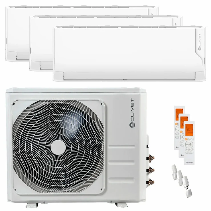 Air Conditionné Multi Split Clivet Cristallo 2 12000+12000+18000 BTU [MU2-Y 105M + 2 x IMA1-Y 35M + IMA1-Y 53M]