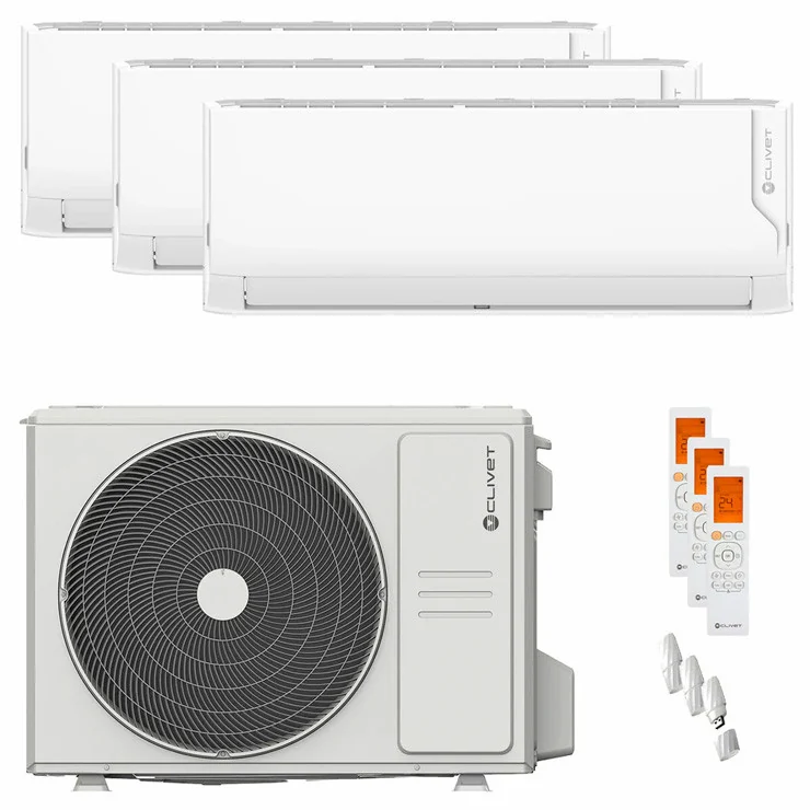 Air Conditionné Multi Split Clivet Cristallo 2 12000+12000+12000 BTU [MU2-Y 79M + 3 x IMA1-Y 35M]
