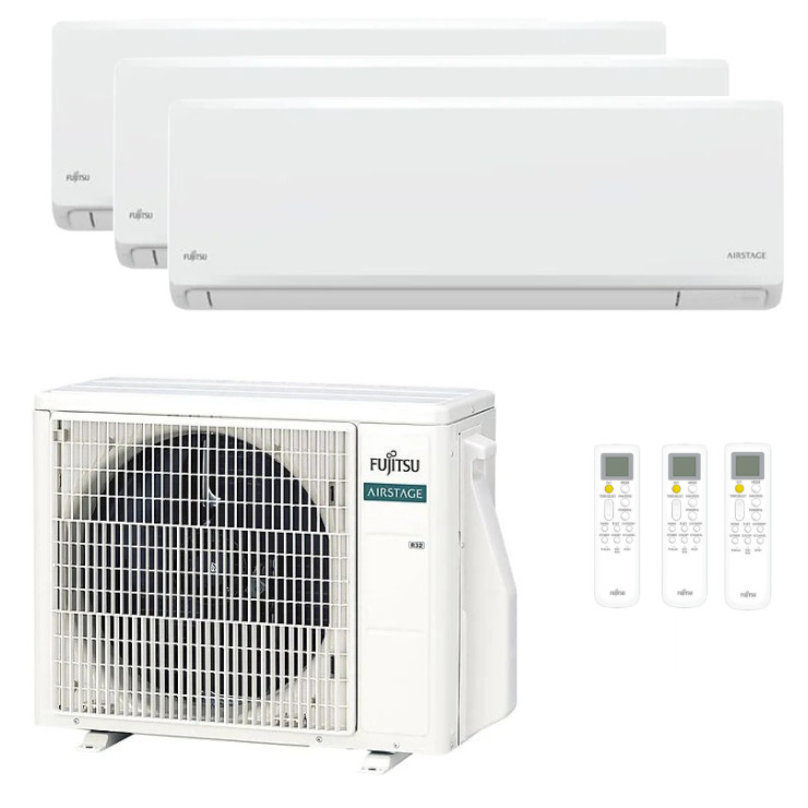 Air Conditionné Multi Split Fujitsu KN 24.000 BTU BTU [AOY50M3-KB + 2 x ASEH09KNCA + ASEH12KNCA]